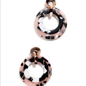 NWOT Lele Sadoughi Mini Banded Hoop Earrings